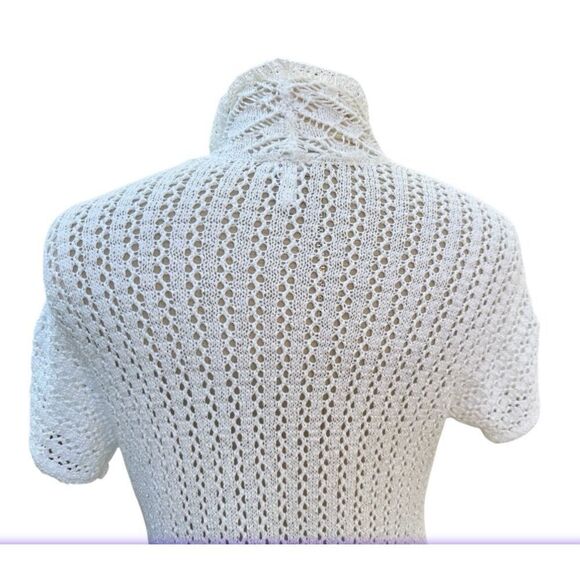 Chico’s Open Front Knit Cardigan High Neck Sz. 1 (Small) Lightweight Packable - Picture 6 of 8